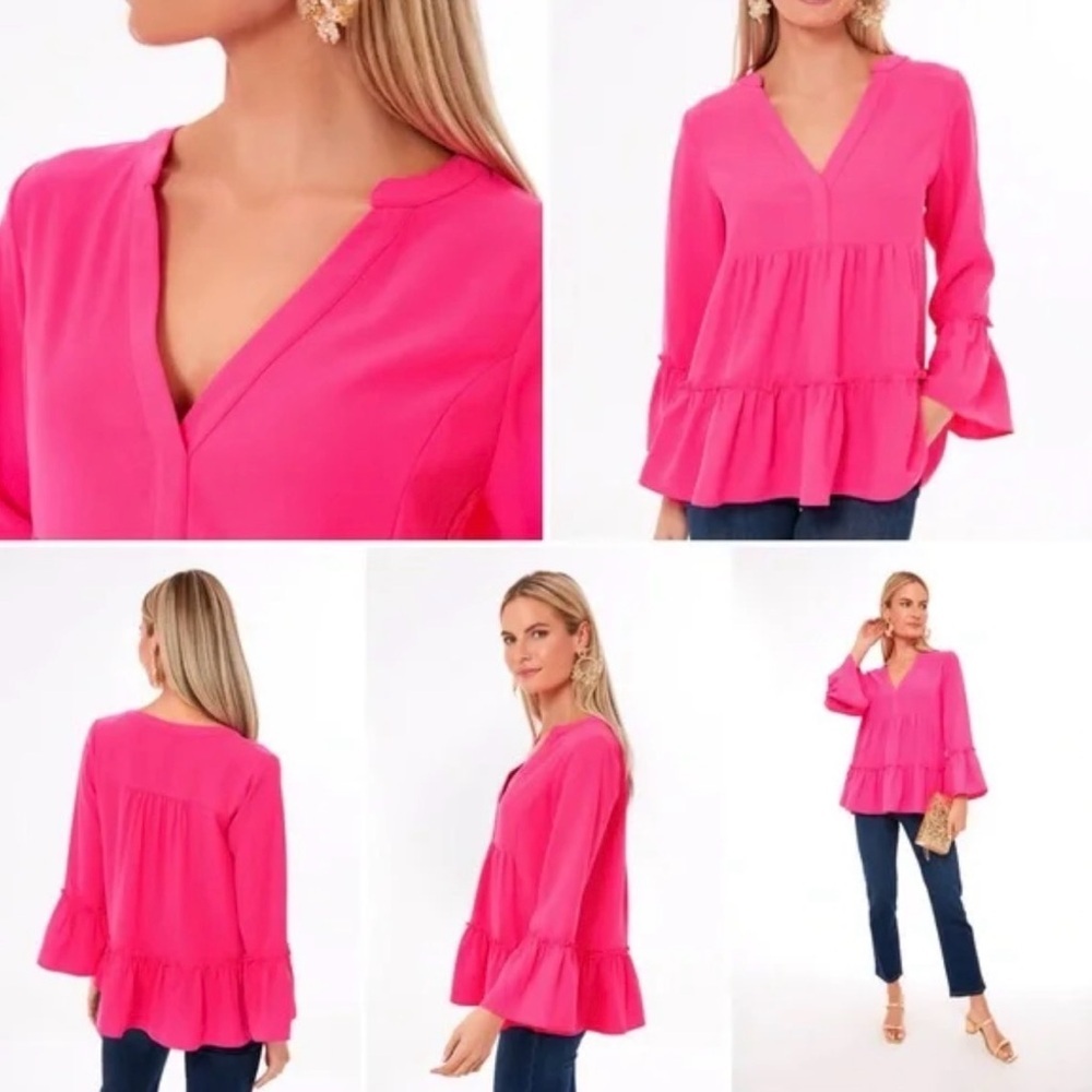 Tuckernuck Pomander Place Electric Pink Kenzo Blouse